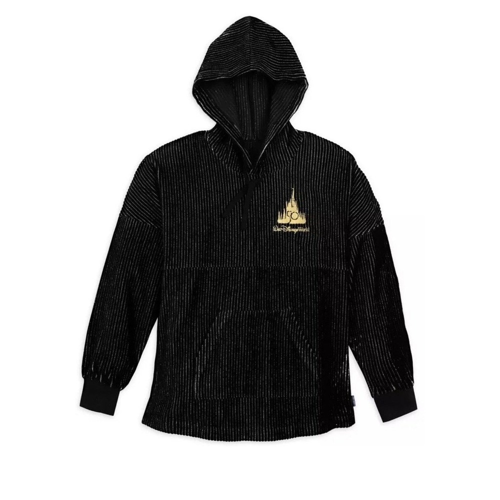 Disney Spirit Jersey Hoodie Unisex L Black 50th Anniversary Oversized Disneycore